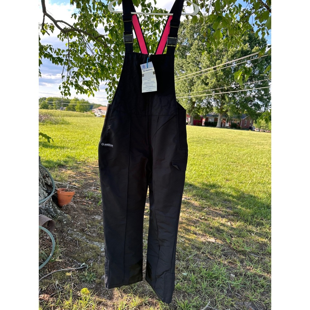 Magellan Outdoors Women's Black Insulated Snow Bibs Ski Overalls Size Large